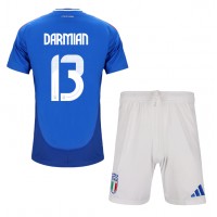 Camiseta Italia Matteo Darmian #13 Primera Equipación Replica Eurocopa 2024 para niños mangas cortas (+ Pantalones cortos)